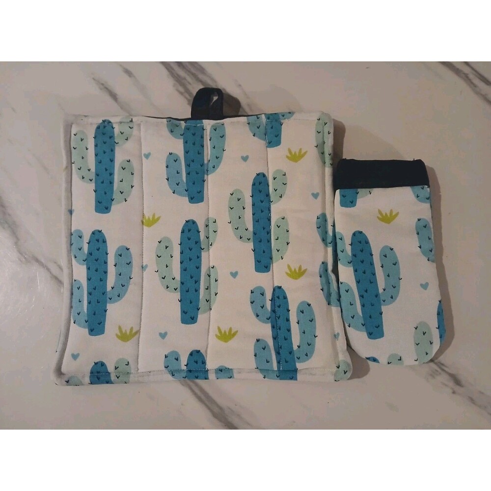 Handmade Cactus Potholder Skillet Holder Set Boho Holiday Gift